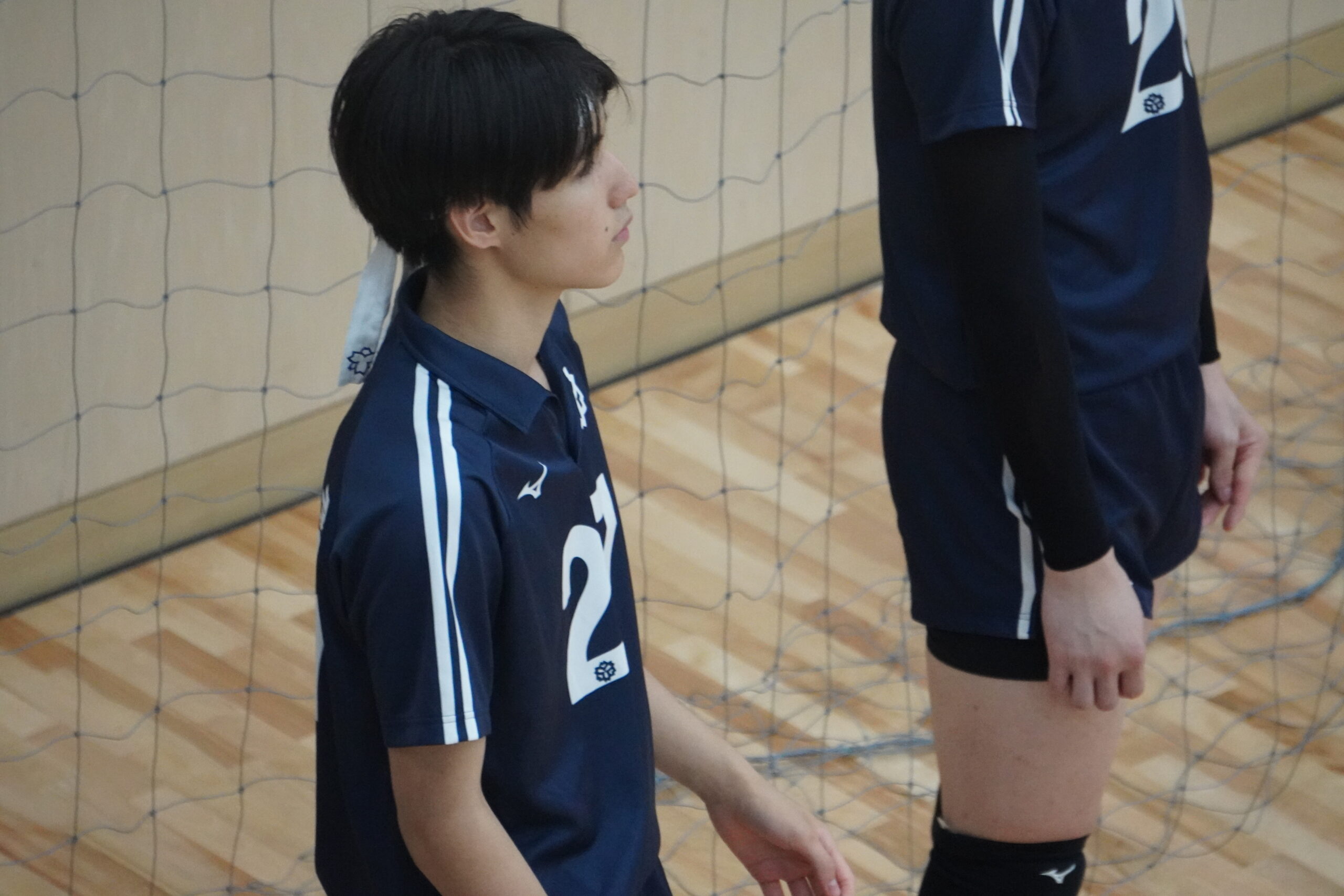 国士舘大学　バレーボール　ユニホーム 44番　ネイビー vs国士舘大学さん - 日本体育大学 男子バレーボール部